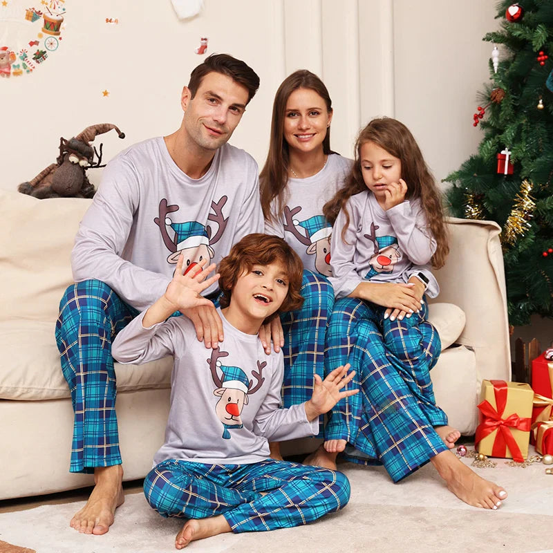 Light Blue Holiday Pajamas