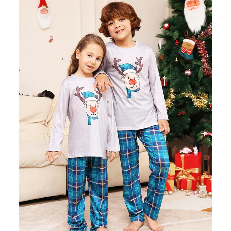 Light Blue Christmas Pajamas 