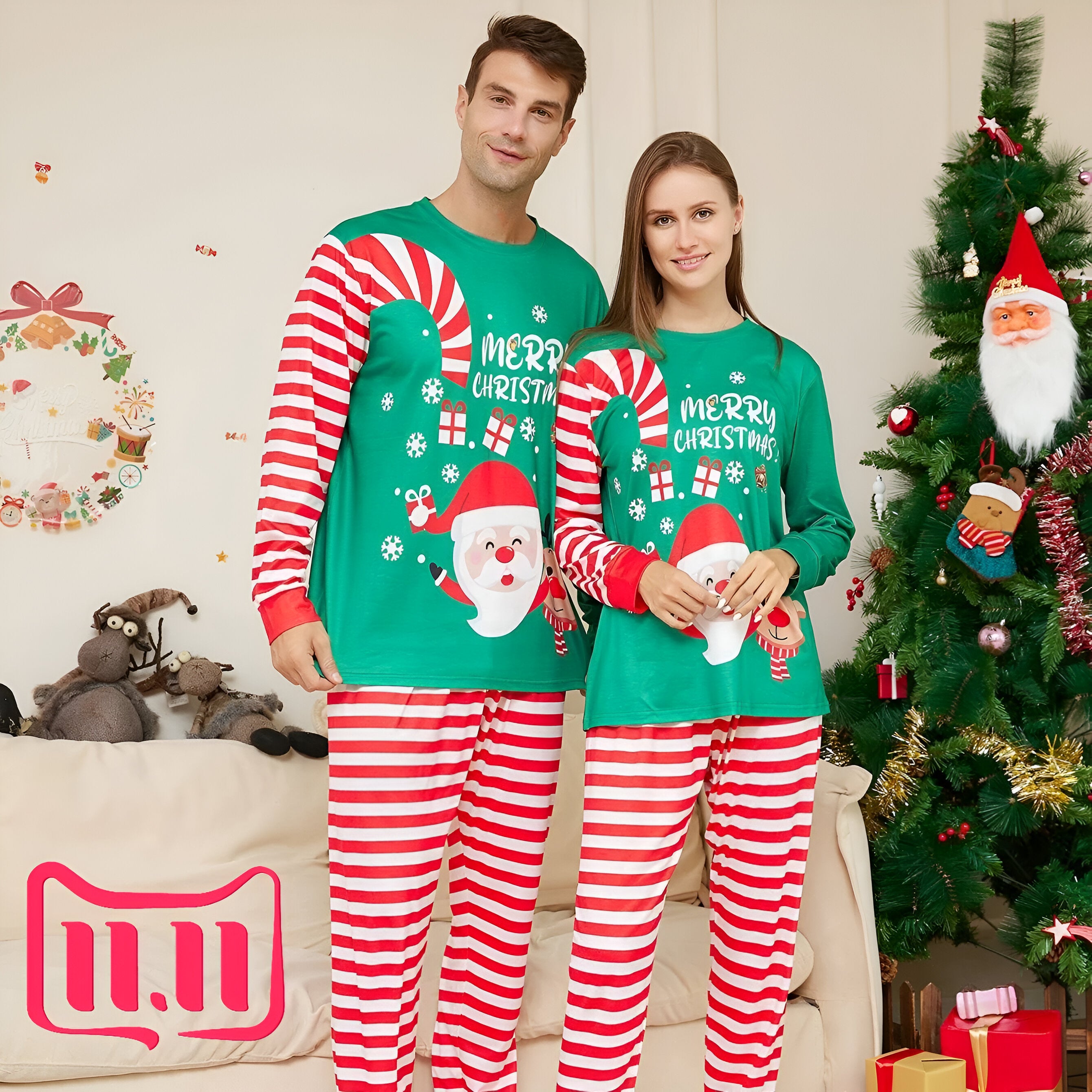 Kids Candy Cane Pajamas 